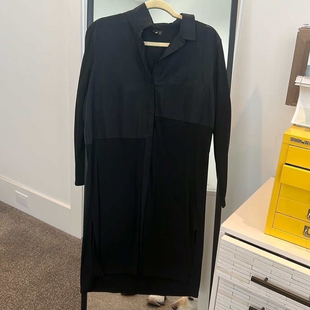 Top Shop Black & Navy Color Block Dress